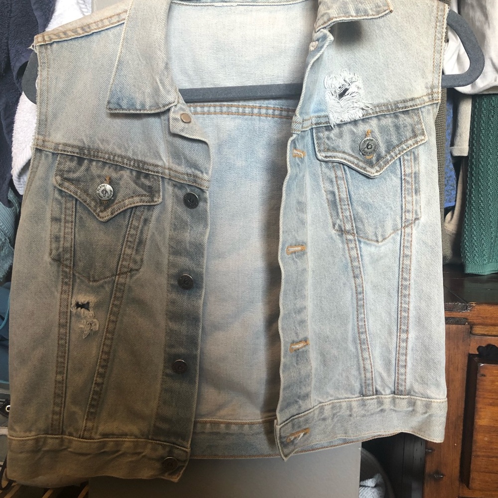 Grungy vintage denim vest